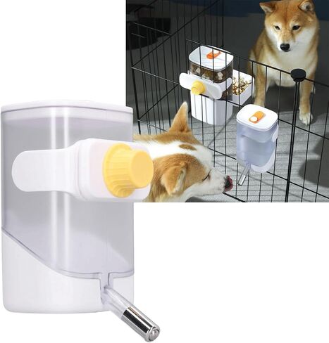 Dog Water Bottle Dispenser, Hanging Pet Water Bottle, White 10 x 12 x 17.5cm / 3.9 x 4.7 x 6.9in Rabbit Water Dispenser for Hamsters, Dogs, Rabbits in Saudi Arabia
