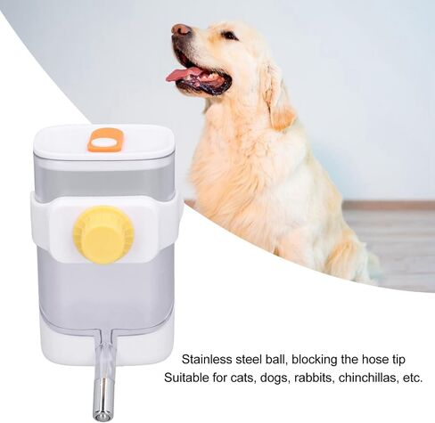 Dog Water Bottle Dispenser, Hanging Pet Water Bottle, White 10 x 12 x 17.5cm / 3.9 x 4.7 x 6.9in Rabbit Water Dispenser for Hamsters, Dogs, Rabbits in Saudi Arabia