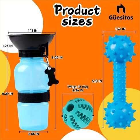 Gesitos Dog Water Bottable - مضغوط 4 أوقية أوقية زجاجة ماء السفر للكلاب المتوسطة على المشي والرحلات in Kuwait