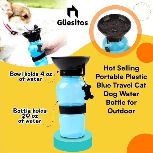 Gesitos Dog Water Bottable - مضغوط 4 أوقية أوقية زجاجة ماء السفر للكلاب المتوسطة على المشي والرحلات in Kuwait