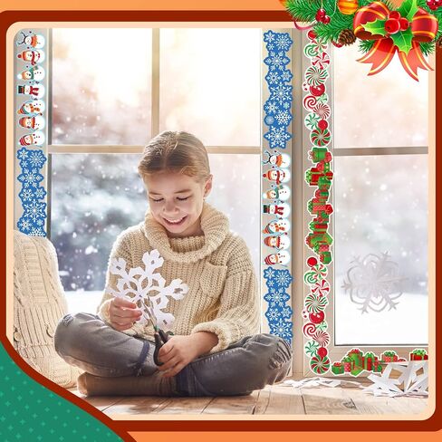 88 Pcs Seasonal Bulletin Board Borders Stickers 86 ft Fall Halloween Winter Bulletin Board Trim Border Decor Seasonal Border Stickers for Blackboard Decor in Saudi Arabia