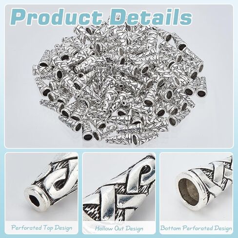 PH PandaHall 120pcs Cone Bead Caps Earring Cones for Jewelry Making, 18x8mm Tibetan Style Antique Silver Alloy Beads End Caps for Earring Necklace Pendants DIY Crafts Making, Hole: 1mm in Saudi Arabia