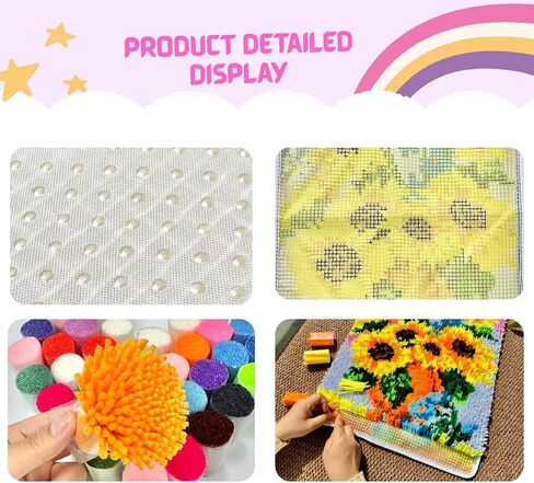 MeoobkCraft Flirty Strawberry for Latch Hook Kits for Adults Kids Beginners Strawberry Pre-Printed Latch Hook Rug Kits Embroidery Cross-Stitch for Home Home Decoration 19.7 x 19.7in in Saudi Arabia