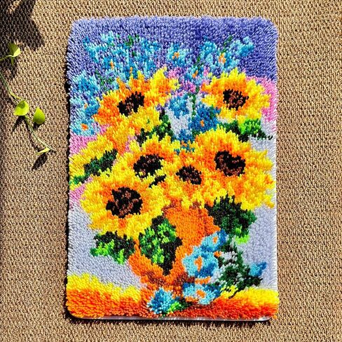 MeoobkCraft Flirty Strawberry for Latch Hook Kits for Adults Kids Beginners Strawberry Pre-Printed Latch Hook Rug Kits Embroidery Cross-Stitch for Home Home Decoration 19.7 x 19.7in in Saudi Arabia