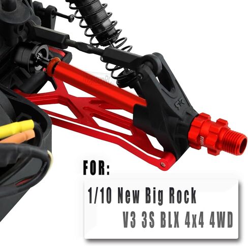 RC #45 محاور عمود دوري مقاوم للصدأ RC من أجل صخور كبيرة جديدة ، وترقيات CVD Rock Big Rock V3 ، وعمود القيادة الخلفية الأمامية لـ 1/10 Big Rock V3 3S BLX 4X4 4WD ، (أسود مع أحمر) ( #ARA4312V3) in Saudi Arabia