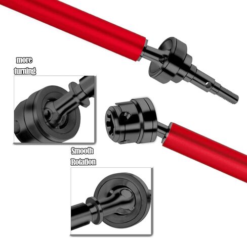 RC #45 محاور عمود دوري مقاوم للصدأ RC من أجل صخور كبيرة جديدة ، وترقيات CVD Rock Big Rock V3 ، وعمود القيادة الخلفية الأمامية لـ 1/10 Big Rock V3 3S BLX 4X4 4WD ، (أسود مع أحمر) ( #ARA4312V3) in Saudi Arabia