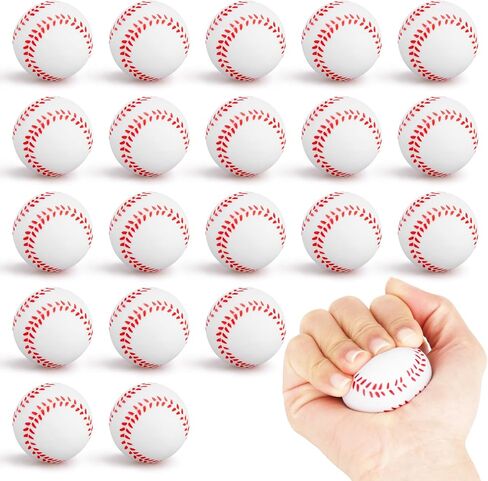 Mini Baseball Lound Ball 20 حزم حفلة بيسبول لصالح الرغوة الصغيرة ضغط القلق لعبة الكرة الاسكتشاف للأطفال in Kuwait