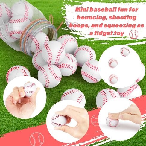 Mini Baseball Lound Ball 20 حزم حفلة بيسبول لصالح الرغوة الصغيرة ضغط القلق لعبة الكرة الاسكتشاف للأطفال in Kuwait