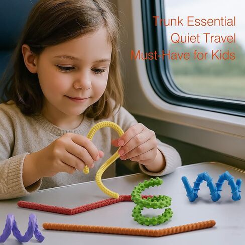 Flexible Sensory Fidget Sticks for Kids,6PCS Sensory Fidget Toys for Stress Anxiety Autistic ADHD,Calm Down Travel Airplane Essentials Toys,Stuffers Gifts for Teens Boys Girls in Kuwait