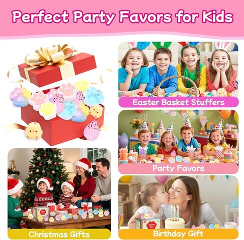 74pcs Taba Squishy Toys Kit -24 Taba Squishies with 50 Stickers, Squishy Fidget Toys Party Favors , Sensory Toys Stress Relief,Treasure Box Toys for Classroom, Goodie Bags Pinata Stuffers for Kids in Saudi Arabia