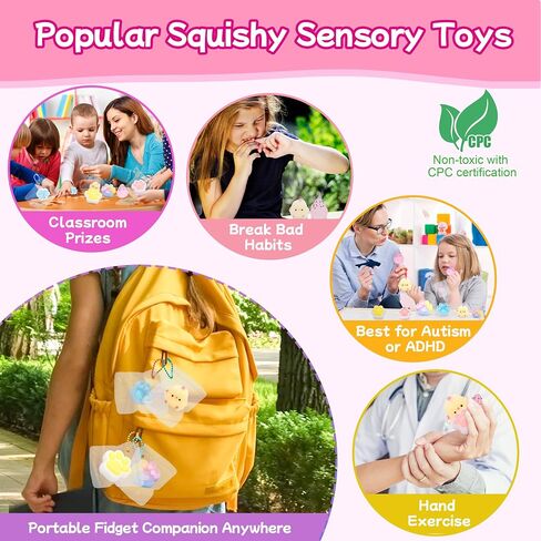 74pcs Taba Squishy Toys Kit -24 Taba Squishies with 50 Stickers, Squishy Fidget Toys Party Favors , Sensory Toys Stress Relief,Treasure Box Toys for Classroom, Goodie Bags Pinata Stuffers for Kids in Saudi Arabia