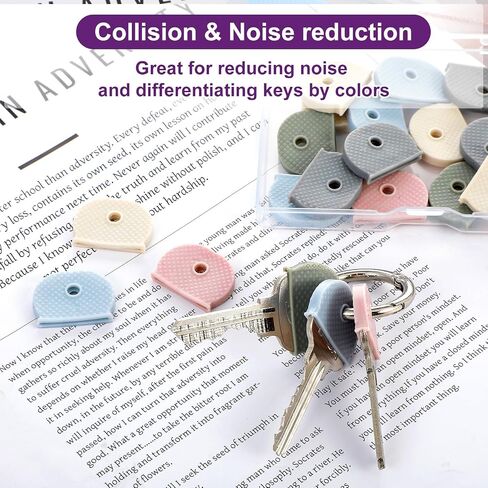 25 Pieces Key Cap Tags, Key Covers Caps Assorted Color Key Identifier Covers Flexible Key Cap Label Key Markers Tags Key Toppers for Small Regular Flat House Keys in Saudi Arabia