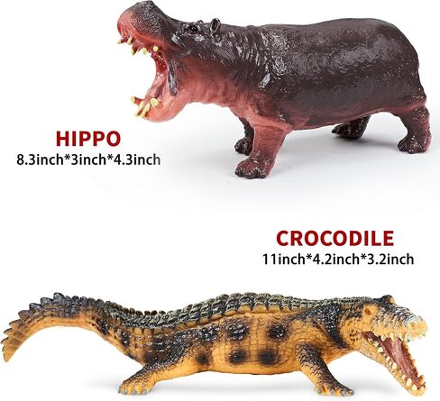 6 Pcs Large Soft Safari Animal Toys,Jumbo Animals Playset for Toddler Kids Children Boy Girl 1 2 3 4 5 Year Old,Learning Toy,Brithday in Saudi Arabia