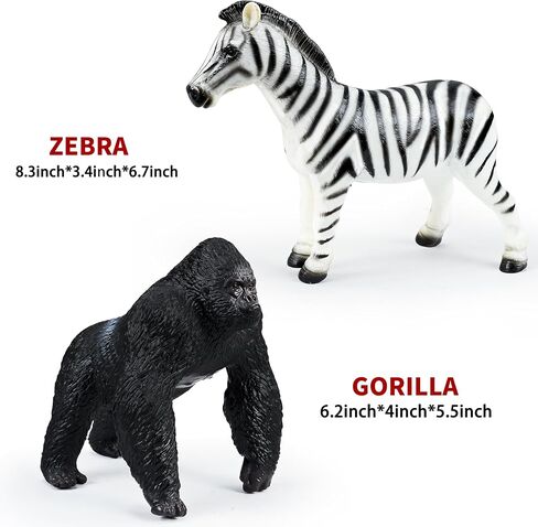 6 Pcs Large Soft Safari Animal Toys,Jumbo Animals Playset for Toddler Kids Children Boy Girl 1 2 3 4 5 Year Old,Learning Toy,Brithday in Saudi Arabia