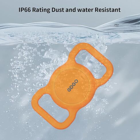 علامات الهواء ، مع تطبيق Finder (iOS فقط) ، جهاز الوقاية من خسارة طوق الحيوانات الأليفة ، طوق صغير مع غلاف واقٍ ، مكتشف في اتجاهين ، للاستخدام مع iOS (Orange) in Kuwait