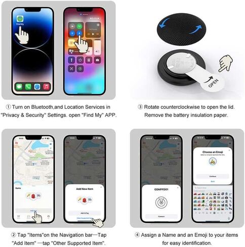 علامات الهواء ، مع تطبيق Finder (iOS فقط) ، جهاز الوقاية من خسارة طوق الحيوانات الأليفة ، طوق صغير مع غلاف واقٍ ، مكتشف في اتجاهين ، للاستخدام مع iOS (Orange) in Kuwait