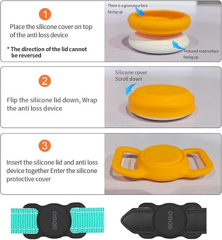 علامات الهواء ، مع تطبيق Finder (iOS فقط) ، جهاز الوقاية من خسارة طوق الحيوانات الأليفة ، طوق صغير مع غلاف واقٍ ، مكتشف في اتجاهين ، للاستخدام مع iOS (Orange) in Kuwait