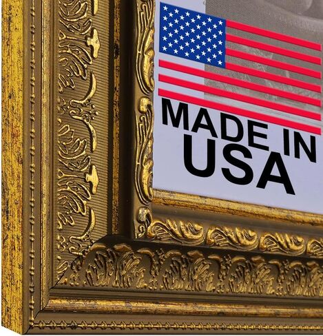 12x18 3-1/2 "Polystyrene Classic Picture Frame 104 Series-Gold by WholesaleArtsframes-Com Made in USA in Saudi Arabia