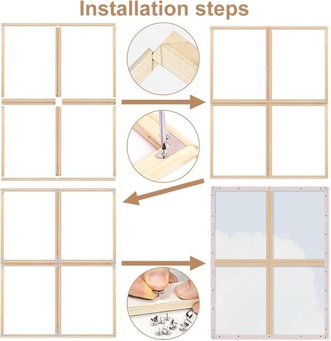 35.4 × 35.4 بوصة (90 × 90 سم) إطارات قضبان خشبية ، أطراف قماشية DIY للوحات الزيتية ، المطبوعات ، الملصقات ، أعمال الإبرة الفنية الجدارية in Kuwait