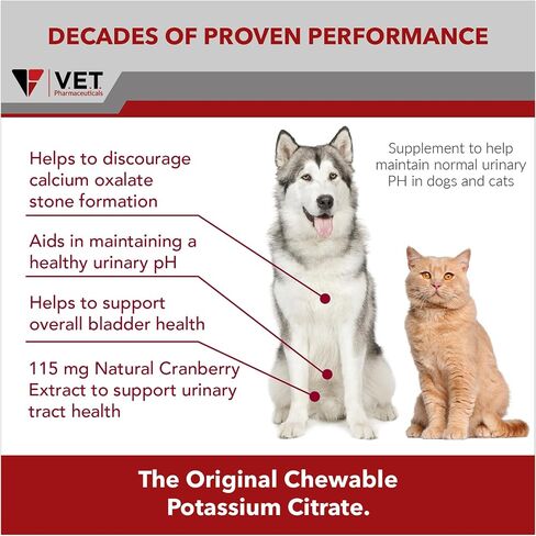 K-CIT-V Cranberry Chewable Potassium Citrate For Dogs, 100 Tablets in Saudi Arabia