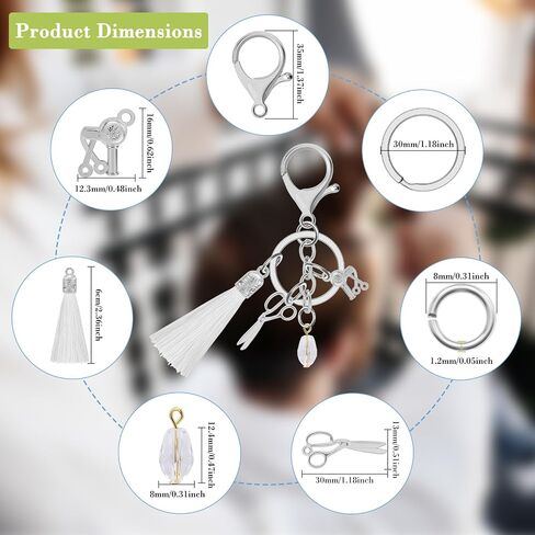 Hairdresser Gifts Keychain Hair Stylist Keychain Hairdresser Pendant Keychain Christmas Birthday Retirement Thank You Gifts for Hair Dresser in Saudi Arabia