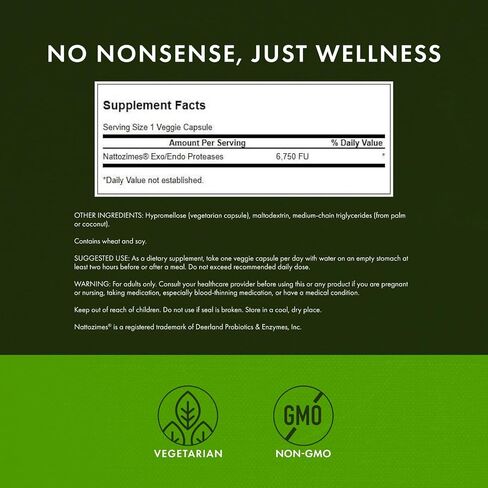 Swanson Triple-Strength Nattozimes 195 Milligrams/6750 Fu 60 Veg Capsules Enzyme in Saudi Arabia