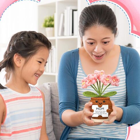 هدايا تشونفول لأمي إيجابية كروشيه عباد الشمس مع بطاقة الرسائل تذكر دائمًا أنني أحبك يا أمي الكروشيه العاطفي لأم عيد ميلاد هدية من الابنة الابن in Kuwait