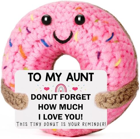 Birthday Granddaughter Gifts from Grandma - Handmade Crochet Donut Positive Emotional Gift for Granddaughters from Grandparents Grandpa Birthday Christmas Stocking Stuffers Presents in Saudi Arabia