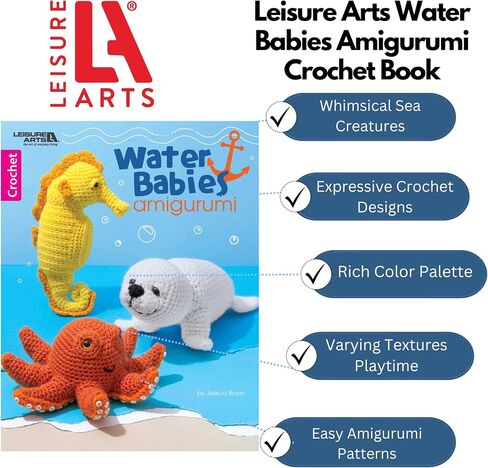 الفنون الترفيهية أطفال المياه المائية Amigurumi Crochet Book ، أنماط Amigurumi الصديقة للمبتدئين ، وتصميمات كروشيه ألعاب ناعمة ، ودليل غرزة وكتاب أنماط للأطفال والكبار in Kuwait