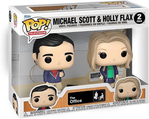 فونكو بوب! التلفزيون: المكتب - Michael Scott & Holly Flax - Pack -Pack - Finyl Figure - فكرة الهدية - البضائع الرسمية - ألعاب للأطفال والكبار - عشاق التلفزيون - نموذج نموذج لهواة جمع العملات in Saudi Arabia