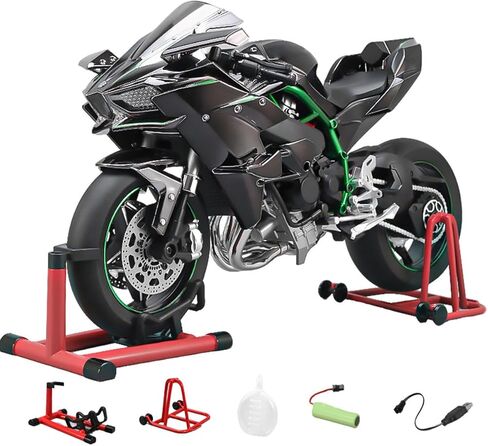 1/6 Scale Alloy Dynamic Motorcycle Model,Alloy Diecast Simulated Motorbike with Realistic Ignition, Smoke Spray, Sound & Light Effects for Adult Collectors in Kuwait