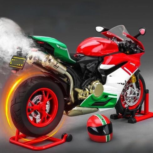 1/9 Large Metal DieCast 1299 High-Performance Model Spray-Simulated Start, Adult Collectible for Ducati Style (1299-Red) in Saudi Arabia