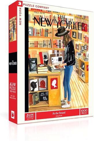 New York Puzzle Company - New Yorker at The Strand - 1000 Piece Jigsaw Puzzle for Adults by Jenny Kroik in Saudi Arabia