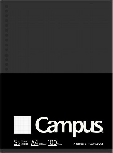 Kokuyo Campus Leaf Leaf Paper for Binders ، نوع الأعمال ، الكتابة السلس Sarasara ، A4 ، الشبكة 5 مم ، 30 فتحة ، 100 ورقة ، درجة الحموضة المحايدة ، مقاومة النزيف ، استيراد اليابان (NO-G816S-5N) in Kuwait