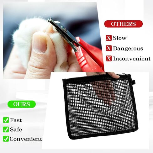 Klmnop 2 Pcs Sugar Glider Nails Trimming Pouch, Sugar Glider Bonding Pouch Mesh, Trim Bag for Ferrets Guinea Pig Rat(Black) in Saudi Arabia