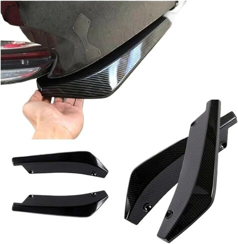 Car Rear Bumper Lip Diffuser Splitter Spoiler Scratch Fit for A1 A2 A3 A4 A5 A6 A7 A8 Q2 Q3 Q5 Q7 S3 S4 S5 S6 S7 S8(Carbon Fiber) in Saudi Arabia