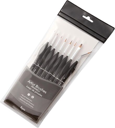 Paint Brush Set, Watercolor Brush Set Detail Paint Brush Set with Nylon Hair Design for Acrylics, Inks and Gouache (8pcs) in Saudi Arabia