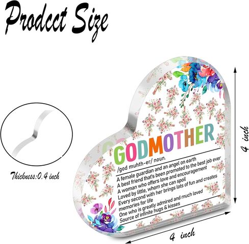 ديكور مكتب العرابة ديكور عرابة هدايا من Godchild معمودية هدية ل godmom acrylic (العرابة) in Saudi Arabia