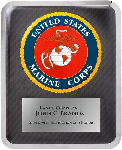 Personalized U.S. Navy Tribute Plaque - Chrome Finish with Raised Seal, 10.5" x 13" in Saudi Arabia