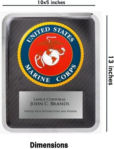 Personalized U.S. Navy Tribute Plaque - Chrome Finish with Raised Seal, 10.5" x 13" in Saudi Arabia