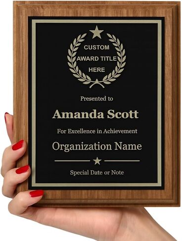 Made in USA Personalized with Text and Title - Engraved Plaque Customized for Employee Appreciation, Recognition, Retirement, Service, Thank You - Custom Awards for Employees, Co-Worker (8 X 10) in Saudi Arabia