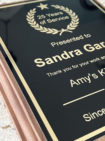 Made in USA Personalized with Text and Title - Engraved Plaque Customized for Employee Appreciation, Recognition, Retirement, Service, Thank You - Custom Awards for Employees, Co-Worker (8 X 10) in Saudi Arabia