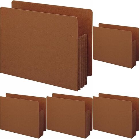 Smead End Tab TUFF® File Pocket, Reinforced Straight-Cut Tab, 3-1/2" Expansion, Tyvek® Gusset, Extra Wide Letter Size, Redrope, 10 per Box (73780) in Saudi Arabia
