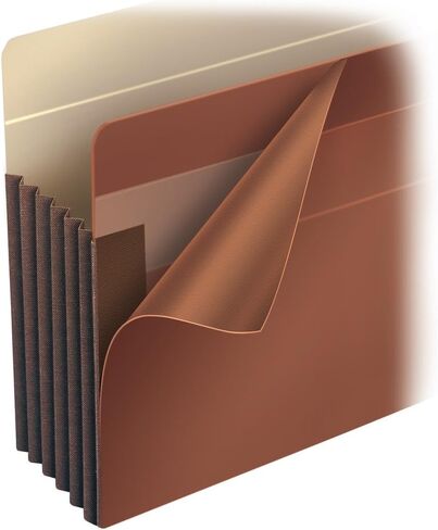 Smead End Tab TUFF® File Pocket, Reinforced Straight-Cut Tab, 3-1/2" Expansion, Tyvek® Gusset, Extra Wide Letter Size, Redrope, 10 per Box (73780) in Saudi Arabia