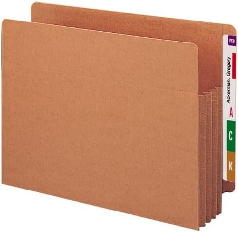 Smead End Tab TUFF® File Pocket, Reinforced Straight-Cut Tab, 3-1/2" Expansion, Tyvek® Gusset, Extra Wide Letter Size, Redrope, 10 per Box (73780) in Saudi Arabia