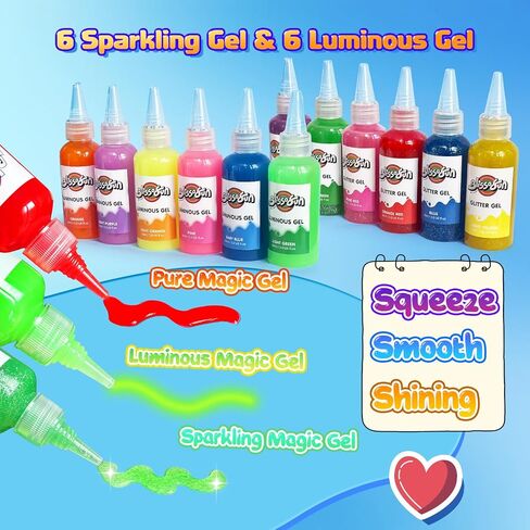 طقم لعبة Blissofun Magic Water Elf Toy ، Aqua Fairy Water Gel Kit With 24 Magic Gels ، 16 Sea Creature Molds Arts & Crafts DIY STEM للأطفال الذين تتراوح أعمارهم in Saudi Arabia