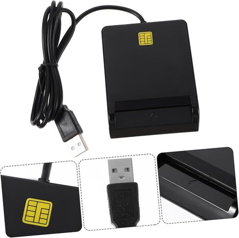 قارئ بطاقة USB متعددة الوظائف Luxshiny للمعرف ومتوافق مع Windows Vista ويدعم CAC SIM ATM وبطاقات IC سهلة الإعداد للنقل in Kuwait