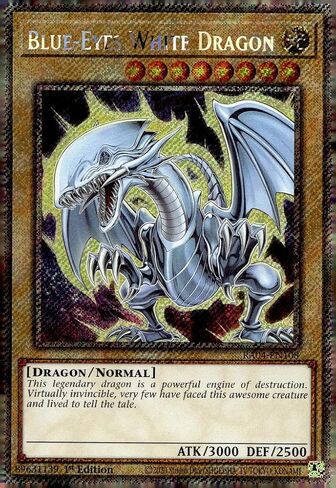 Blue-Eyes White Dragon (7th Art) (Platinum Secret Rare) - RA04-EN108 - Platinum Secret Rare - 1st Edition in Saudi Arabia