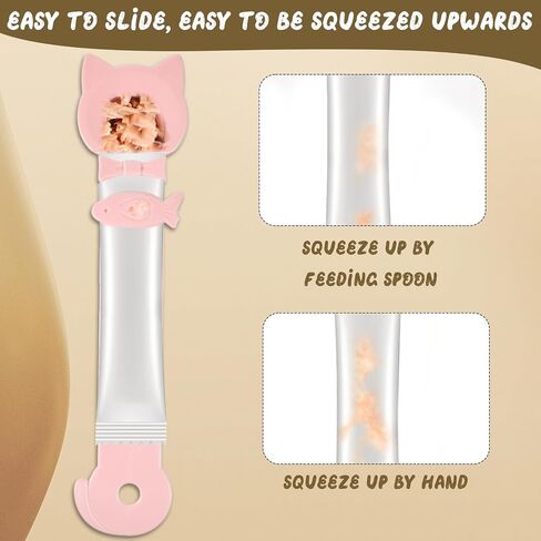 4pcs طعام الحيوانات الأليفة Can Spoon Can أغطية الطعام خلط ملاعق السيليكون العالمي يغطي ملعقة صغيرة متعددة المقدمة للحيوانات الأليفة لتغذية الكلاب تغذية الأطعمة الرطبة (الوردي) in Saudi Arabia