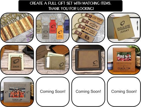 Custom Football Coach Portfolio – Personalized Engraved 9.5x12 Vegan Leather Padfolio with Legal Pad – Gift for Football Coach from Player, Team, or Parent – Bluegrass Laserworks in Saudi Arabia